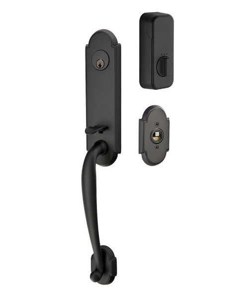 Emtek EMP4313XXXUS19 Richmond Style EMPowered™ Motorized SMART Lock Flat Black Finish with Your Choice of Handle