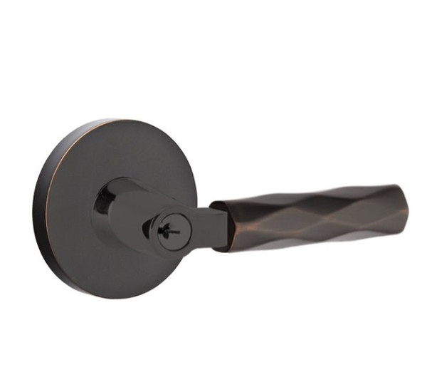 Emtek XXXXUS10B-KLSUS10B-TRUS10B-XX Oil Rubbed Bronze Tribeca Keyed Entry Lever with Your Choice of Rosette Emtek XXXXUS10B-KLSUS10B-TRUS10B-XX Oil Rubbed Bronze Tribeca Keyed Entry Lever with Your Choice of Rosette