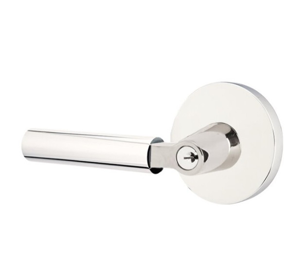 Emtek XXXXUS26-KLSUS26-SMUS26-XX-FD Polished Chrome Smooth Dummy Entry Lever with Your Choice of Rosette