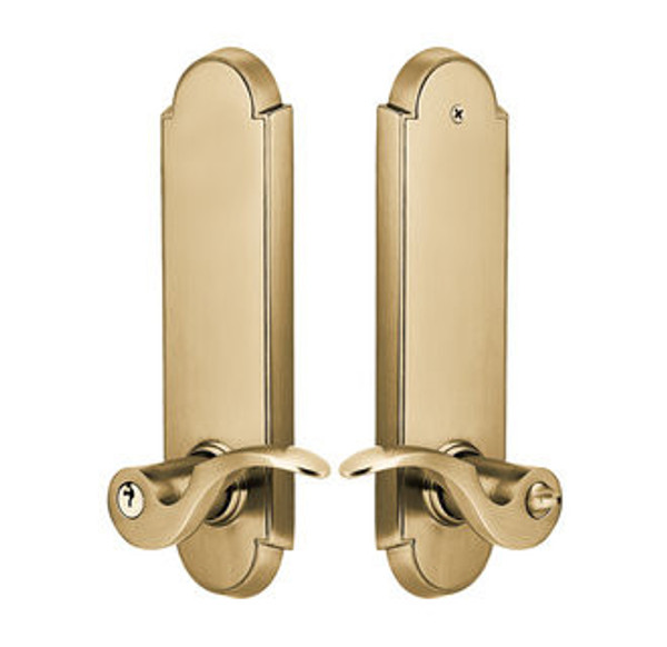 Emtek 5308US4 Satin Brass Annapolis Single Point Key In Lockset