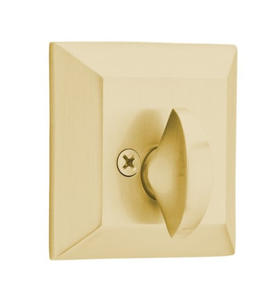 Emtek 8578US4 Satin Brass Quincy Style Single Sided Deadbolt