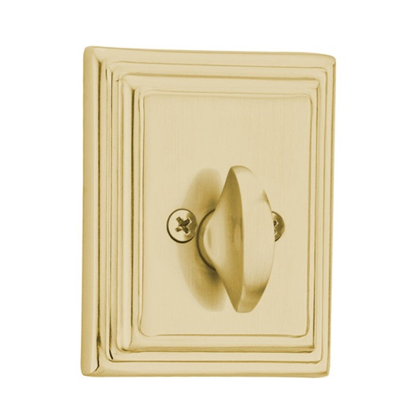 Emtek 8579US4 Satin Brass Wilshire Style Single Sided Deadbolt