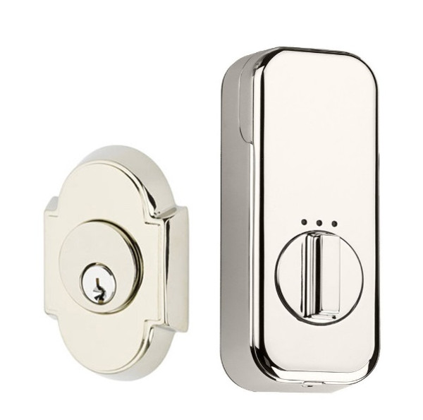 Emtek EMP8466US14 Polished Nickel #8 Style Empowered Single Cylinder Deadbolt