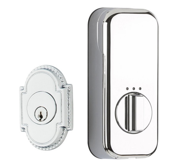 Emtek EMP8459US26 Polished Chrome Knoxville Empowered Single Cylinder Deadbolt