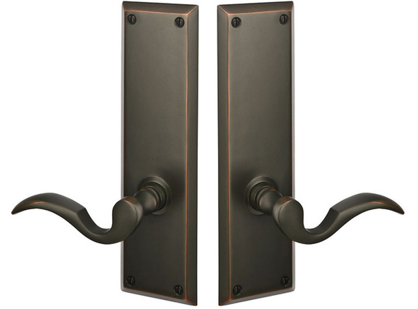 Emtek 8704US3NL Unlacquered Brass Quincy Style Non-Keyed Passage Sideplate Lockset