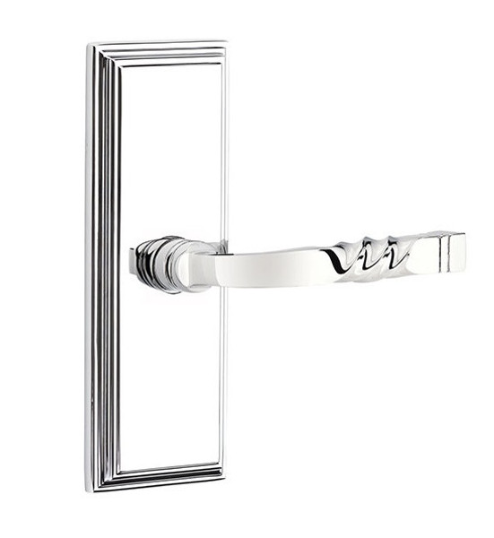 Emtek 8235US26 Polished Chrome Wilshire Style Non-Keyed Privacy Sideplate Lockset