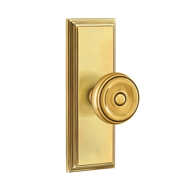 Emtek 8235US7 French Antique Wilshire Style Non-Keyed Privacy Sideplate Lockset