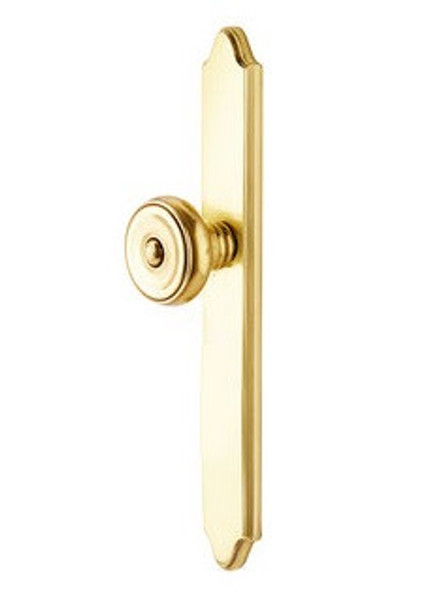 Emtek 7043US3NL Unlacquered Brass 1-1/2" x 11" Concord Style Non-Keyed Dummy, Single Sided Narrow Sideplate Lockset