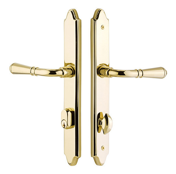 Emtek 7044US3NL Unlacquered Brass 1-1/2" x 11" Concord Style Dummy, Pair Sideplate Lockset