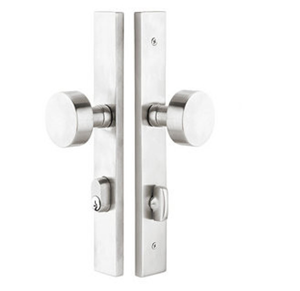 Emtek 9044SS Brushed Stainless Steel 1-1/2" x 11" Style Dummy, Pair Sideplate Lockset