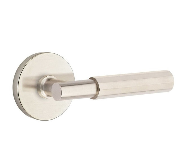 Emtek XXXX-TAFA-US15-PASS Satin Nickel T-Bar Faceted Passage Lever with Your Choice of Rosette