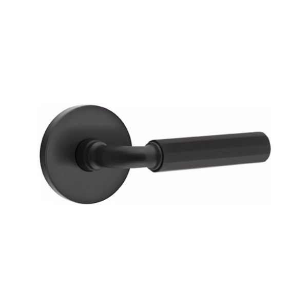 Emtek XXXX-RAFA-US19-PHD Flat Black R-Bar Faceted Pair Half Dummy Lever with Your Choice of Rosette