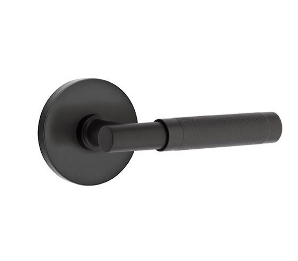 Emtek XXXX-TAKN-US19-PRIV Flat Black T-Bar Knurled Privacy Lever with Your Choice of Rosette