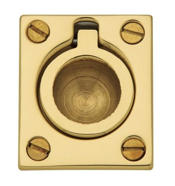 Baldwin 0392.003 Lifetime Polished Brass Flush Ring Pull