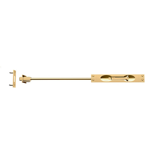 Baldwin 0600.003.24 Lifetime Polished Brass 24” Flush Bolt