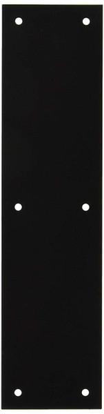 Baldwin 2121.190 Satin Black 3” x 12” Beveled Edge Push Plate