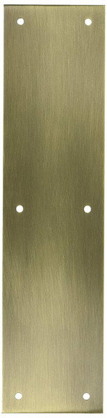 Baldwin 2121.050 Satin Brass & Black 3” x 12” Beveled Edge Push Plate