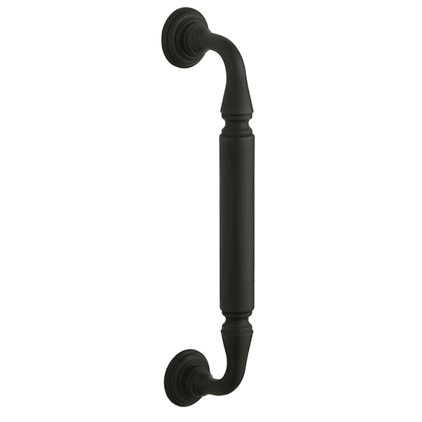 Baldwin 2578.190 Satin Black 10” CTC Richmond W/Roses Door Pull