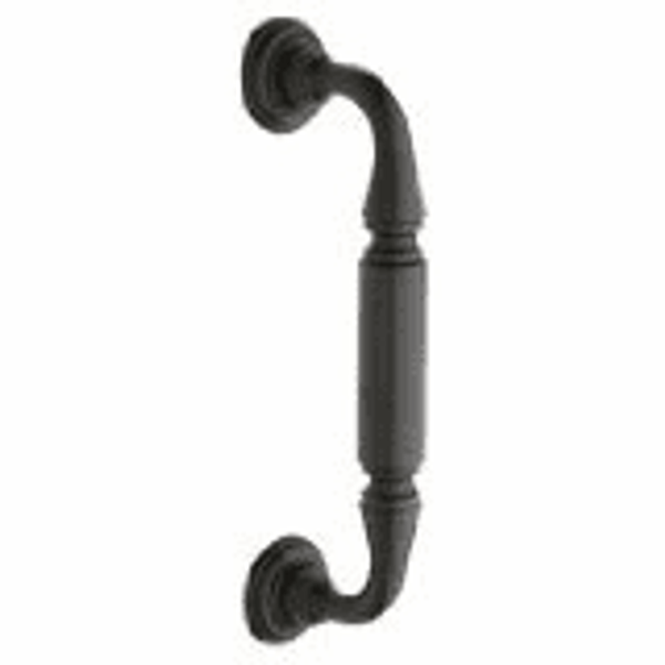 Baldwin 2576.190 Satin Black 8” CTC Richmond W/Roses Door Pull