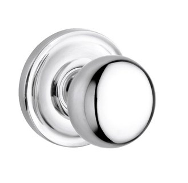 Baldwin 5000.260.priv Polished Chrome Privacy 5000 Solid Brass Knob with Your Choice of Rosette