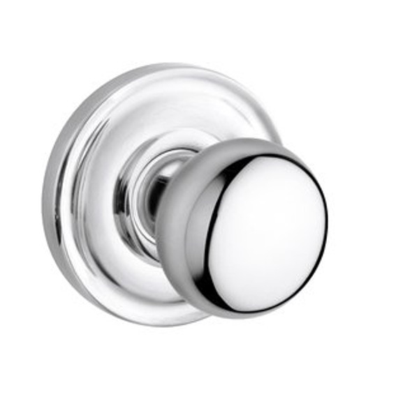 Baldwin 5030.260.priv Polished Chrome Privacy 5030 Solid Brass Knob with Your Choice of Rosette