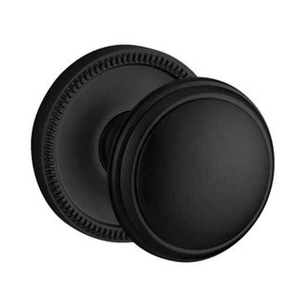 Baldwin 5069.190.priv Satin Black Privacy 5069 Solid Brass Knob with Your Choice of Rosette