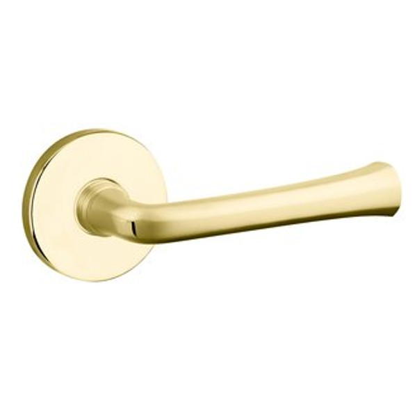 Baldwin 5112.003.idm Lifetime Polished Brass Half Dummy 5112 Solid Brass Lever with Your Choice of Rosette