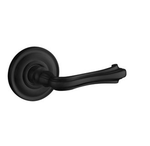 Baldwin 5101.190.idm Satin Black Half Dummy 5101 Solid Brass Lever with Your Choice of Rosette