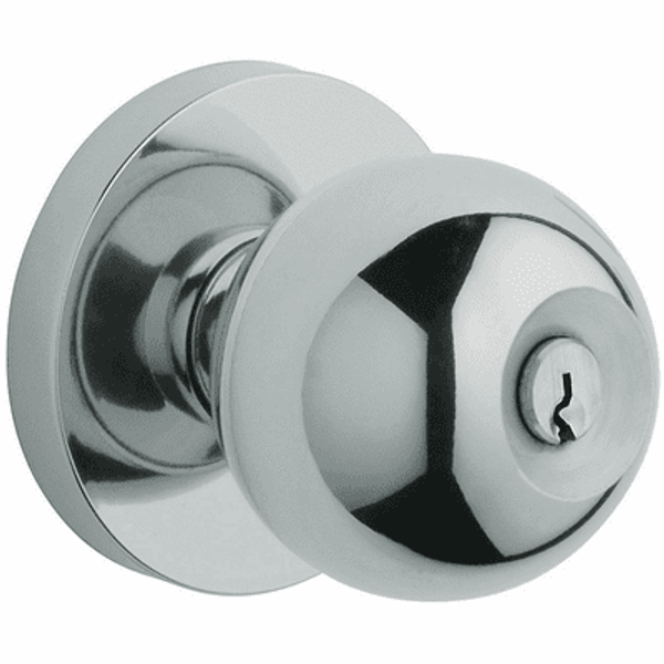 Baldwin 5215260ENTR Polished Chrome Keyed Entry Contemporary Knob with 5046 Rose