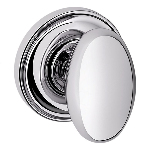 Baldwin 5025260FD-PRE Polished Chrome Interior Full Dummy Egg Knob with 5048 Rose