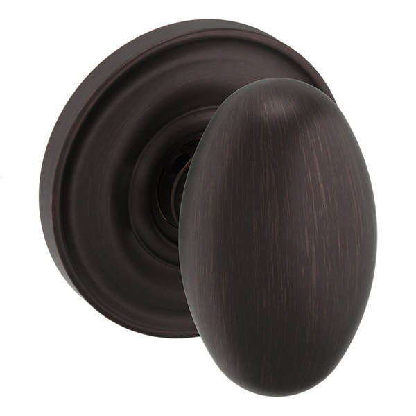 Baldwin 5025112PASS-PRE Venetian Bronze Passage Egg Knob with 5048 Rose