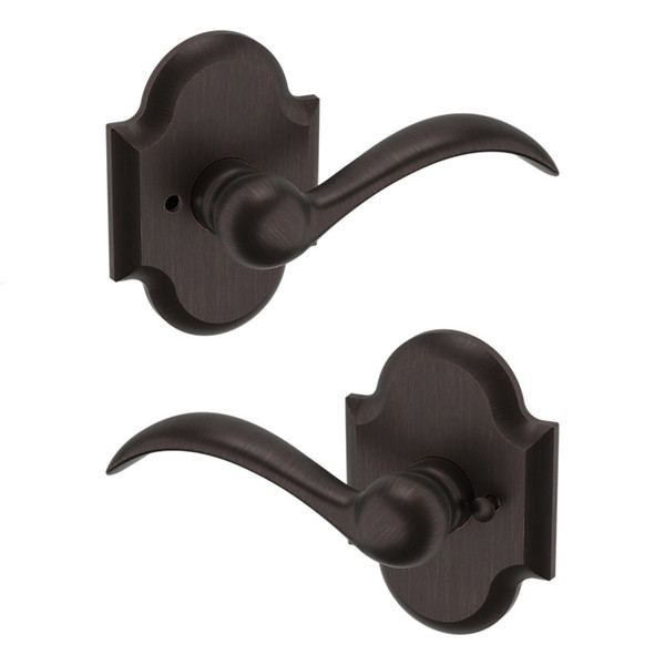 Baldwin 5452V112PRIV-PRE Venetian Bronze Privacy Beavertail Lever with R030 Rose