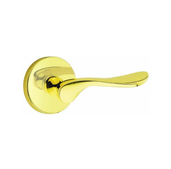 Emtek LU-US3NL-PASS Unlacquered Brass Luzern Passage Lever with Your Choice of Rosette