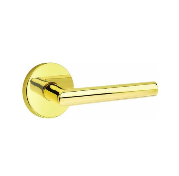 Emtek STU-US3NL-PRIV Unlacquered Brass Stuttgart Privacy Lever with Your Choice of Rosette