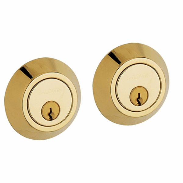 Baldwin 8242003 Lifetime Polished Brass Double Cylinder Contemporary Deadbolt