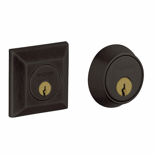 Baldwin 8255102 Oil Rubbed Bronze Double Cylinder Squared Deadbolt