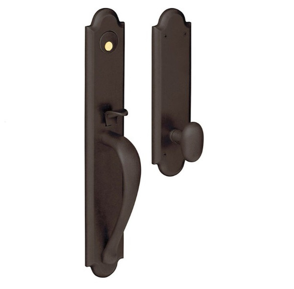 Baldwin 6402112FD Venetian Bronze Dummy Boulder Full Handleset with Oval Knob