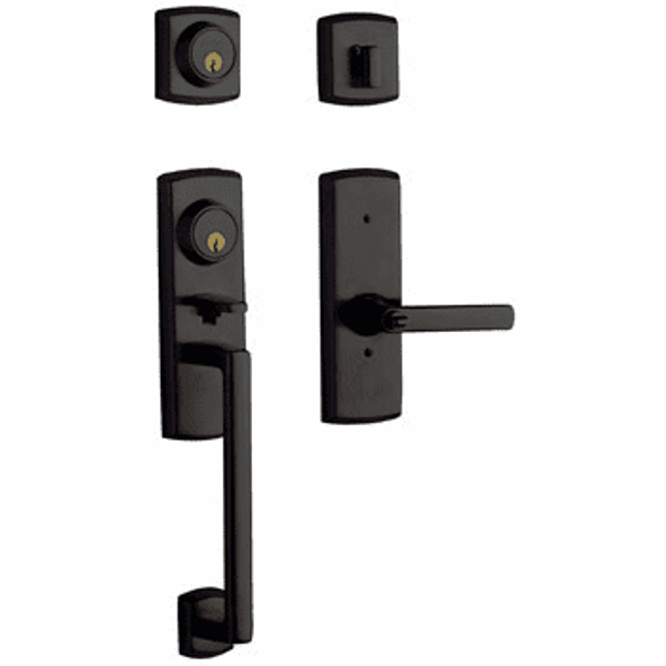 Baldwin 853851022RH/2LH Oil Rubbed Bronze Single Cylinder Soho 2-Point Handleset with Soho Lever
