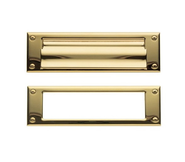 Baldwin 0015.031 Non-lacquered Brass 10” x 3” Letter Box Plate