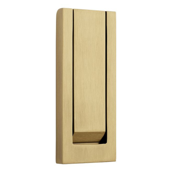 Baldwin 0184060 Modern Door Knocker Satin Brass and Brown Finish