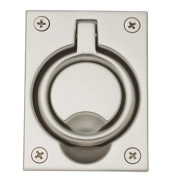 Baldwin 0395.056 Lifetime Satin Nickel Flush Ring Pull