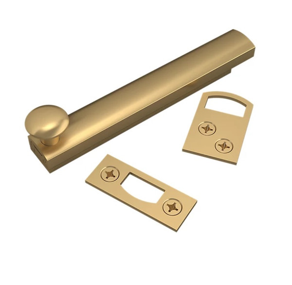 Baldwin 0322.033 Vintage Brass 4” Surface Bolt