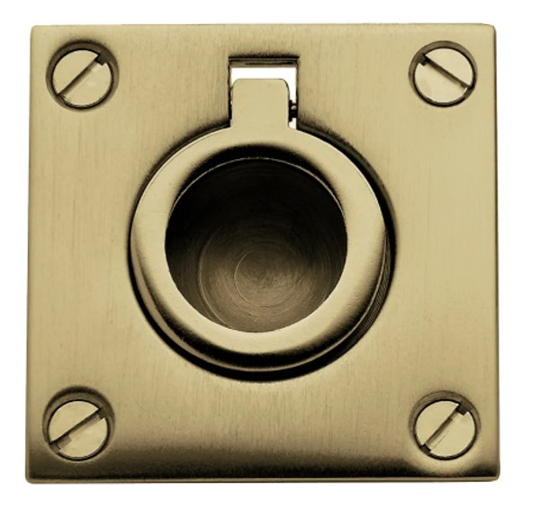 Baldwin 0393.033 Vintage Brass Flush Ring Pull