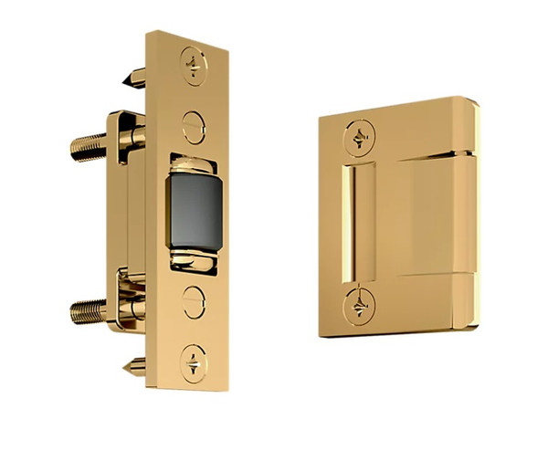 Baldwin 0430.031 Non-lacquered Brass Roller Latch w/Full Lip Strike