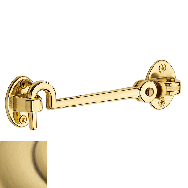 Baldwin 0952.060 Satin Brass & Brown 5.5” Swivel Cabin Door Hook