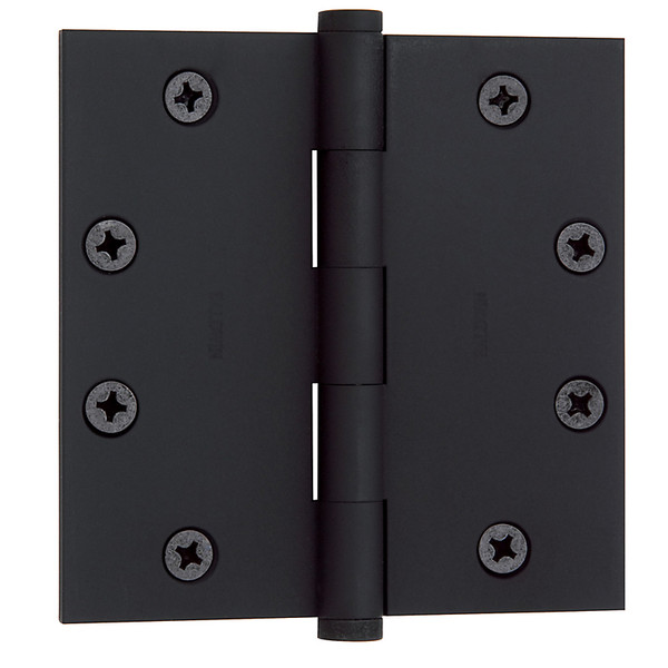 Baldwin 1045.190.I Satin Black 4-1/2" x 4-1/2" Square Corner Brass Hinge