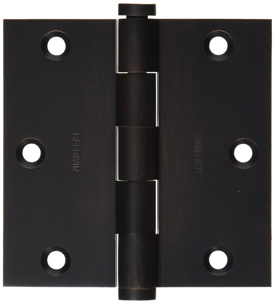 Baldwin 1035.112.I Venetian Bronze 3-1/2" x 3-1/2" Square Corner Brass Hinge