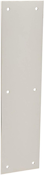 Baldwin 2123.140 Polished Nickel 3.5” x 15” Beveled Edge Push Plate