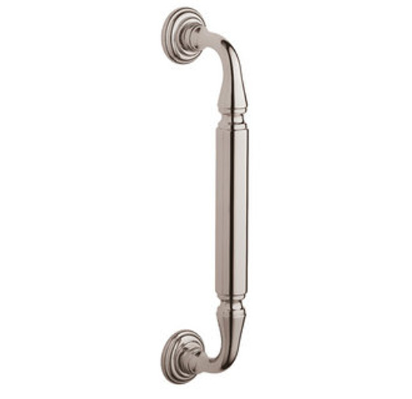 Baldwin 2578.140 Polished Nickel 10” CTC Richmond W/Roses Door Pull