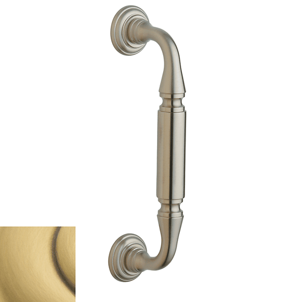 Baldwin 2576.060 Satin Brass & Brown 8” CTC Richmond W/Roses Door Pull